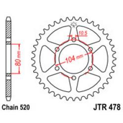 Звездочка задняя JT Sprockets (шаг 520 ) JT JTR478
